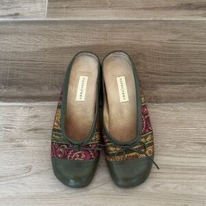 Naked Feet 7 tapestry and leather mules